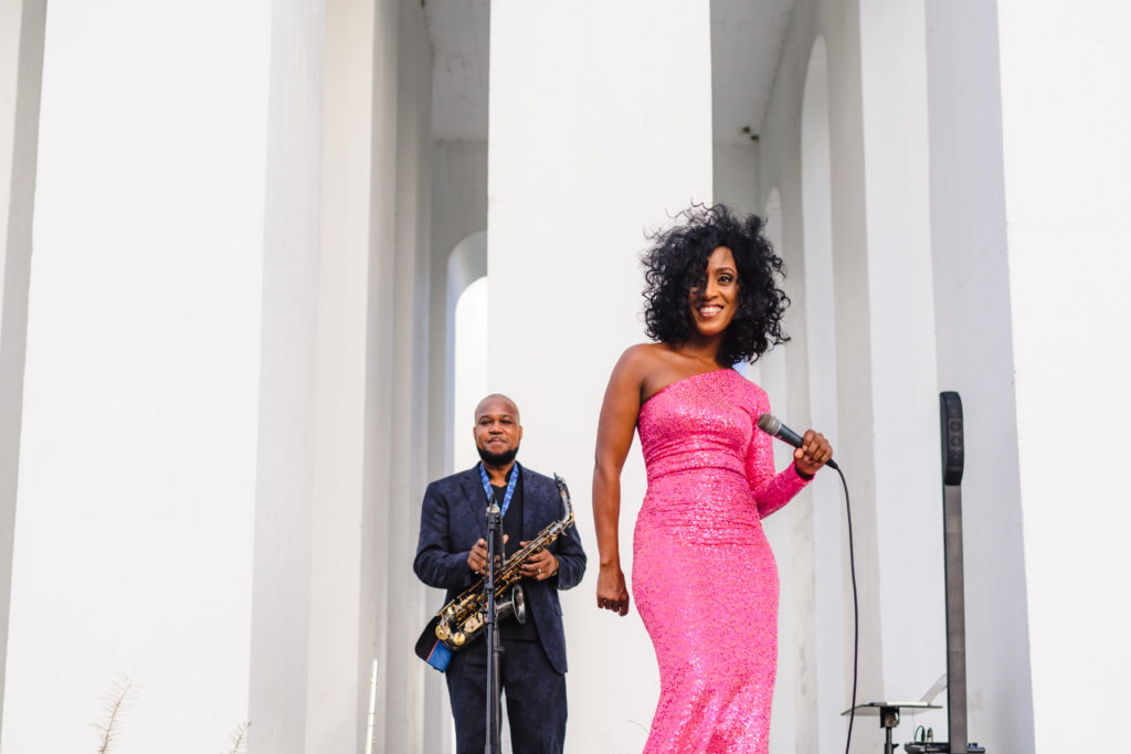  Entertaining Guests at Your Bahamian Wedding, Jazz singer at Rosewood Baha Mar wedding
