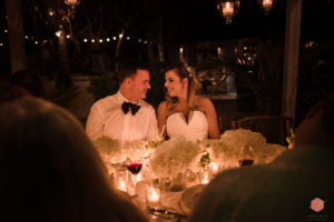Bride & Groom by candlelight, Bahamas micro wedding, Kamalame cay , Lyndah wells photography, Bahamas wedding photo