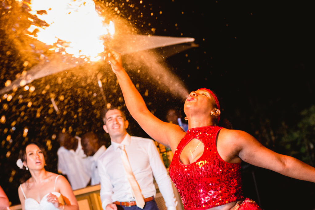  Entertaining Guests at Your Bahamian Wedding, Fire Dancer at bahamas wedding